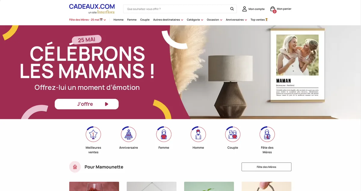 Cadeaux.com website